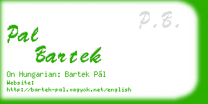 pal bartek business card